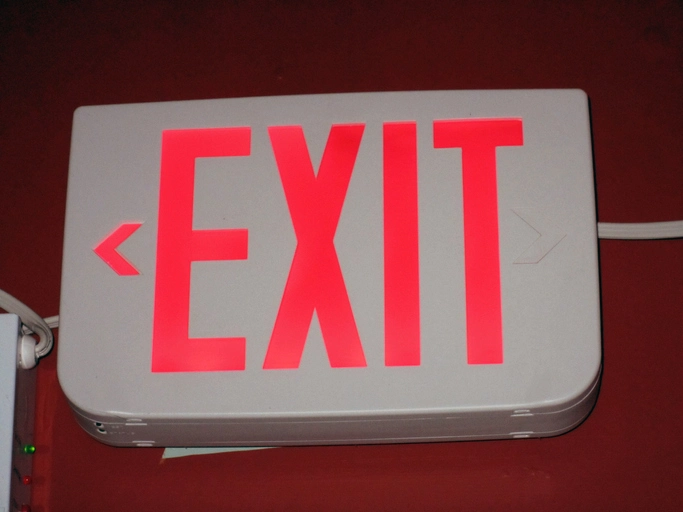 Illuminated Emergency  Exit Sign