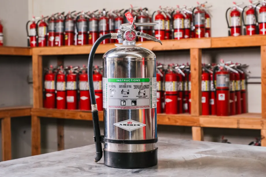 portable class K fire extinguisher