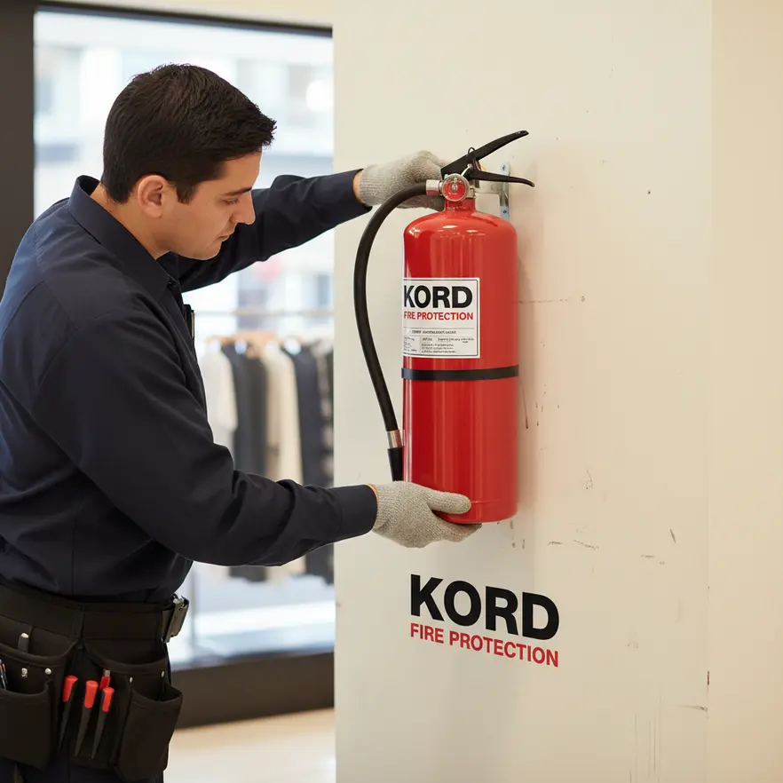 Retail staff participating in a fire safety drill