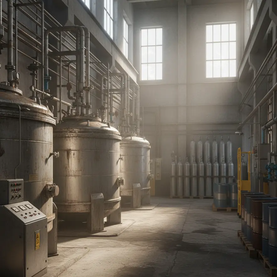 Technicians evaluating fire risk in facility