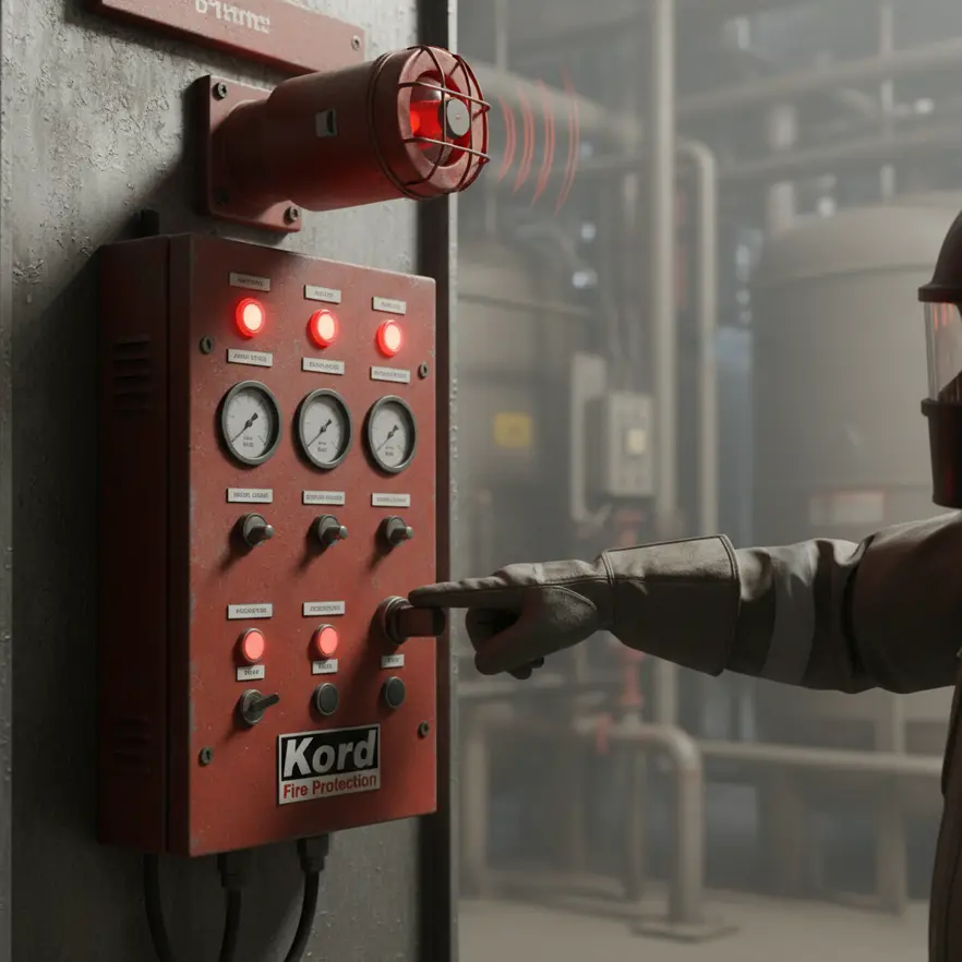 CO2 system protecting industrial equipment