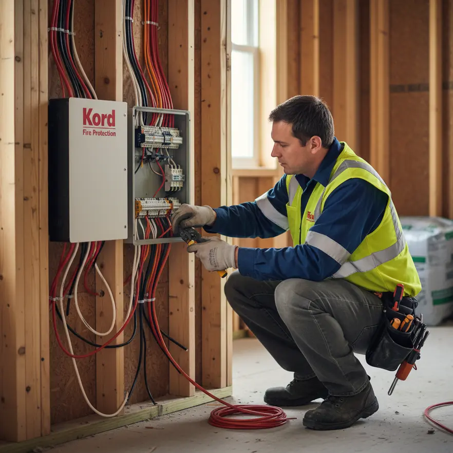 Blueprint planning for a fire alarm system in new construction