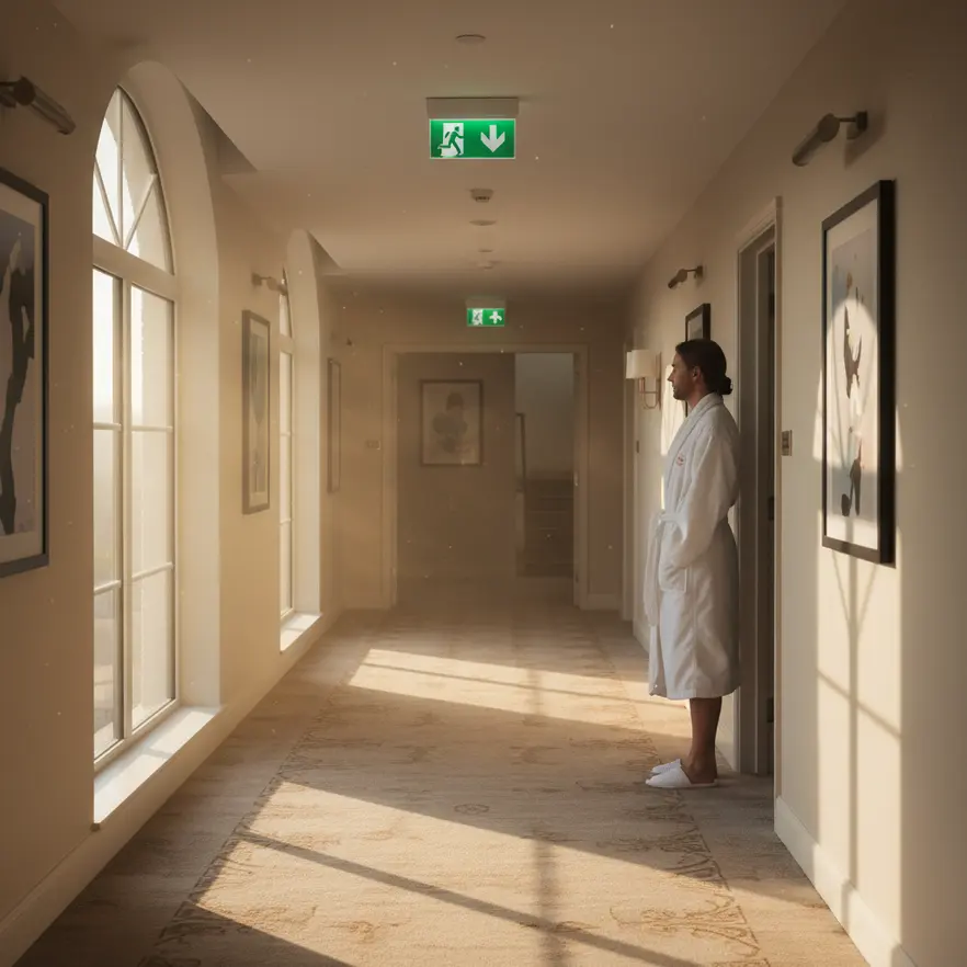 Smart fire detection sensors in Palm Springs hotel