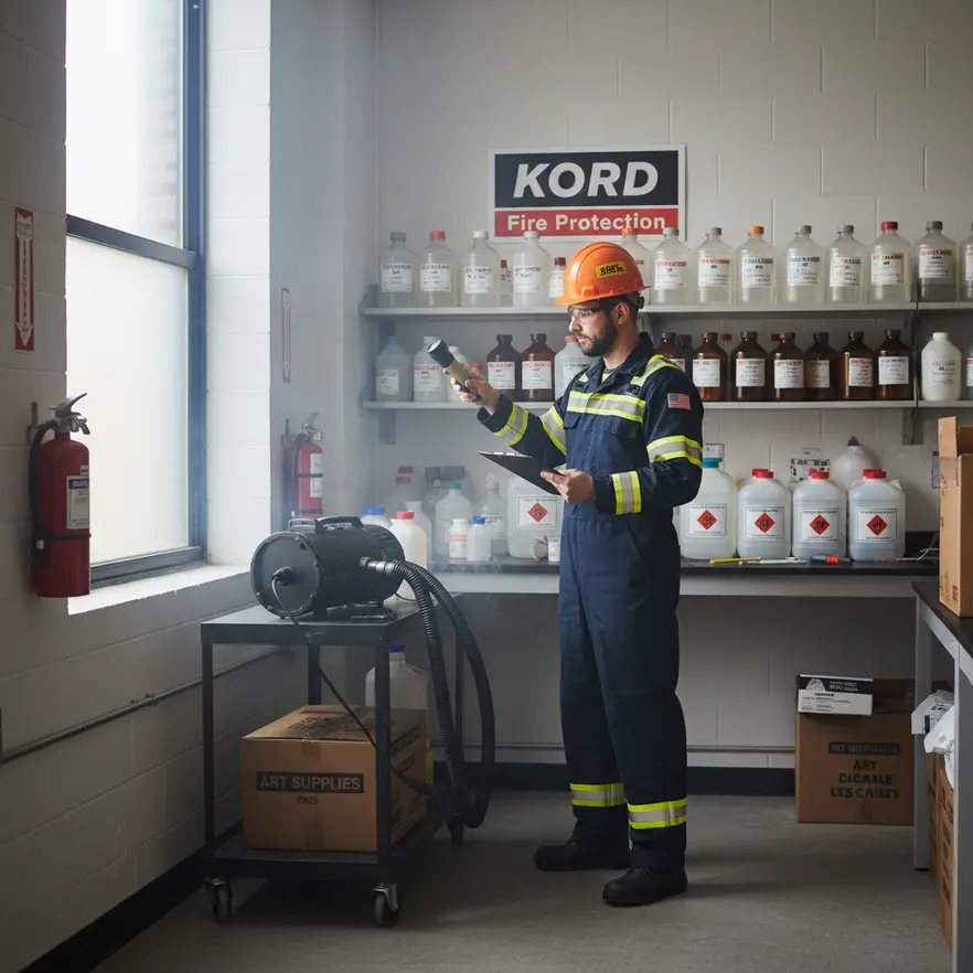 Students evacuating safely during a school fire drill