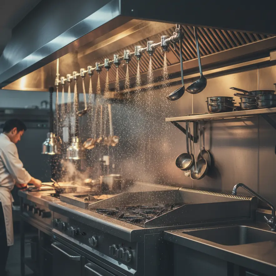 Comparison of traditional sprinklers vs water mist