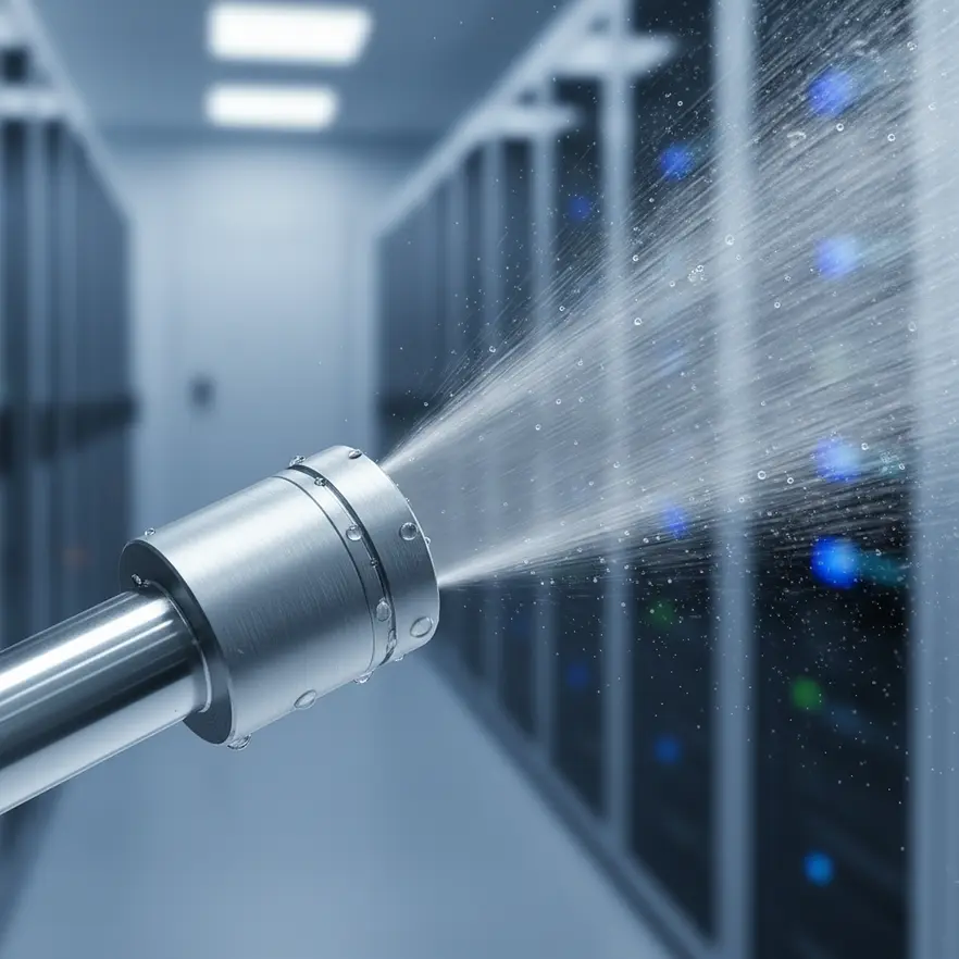 Water mist fire suppression in sensitive environments