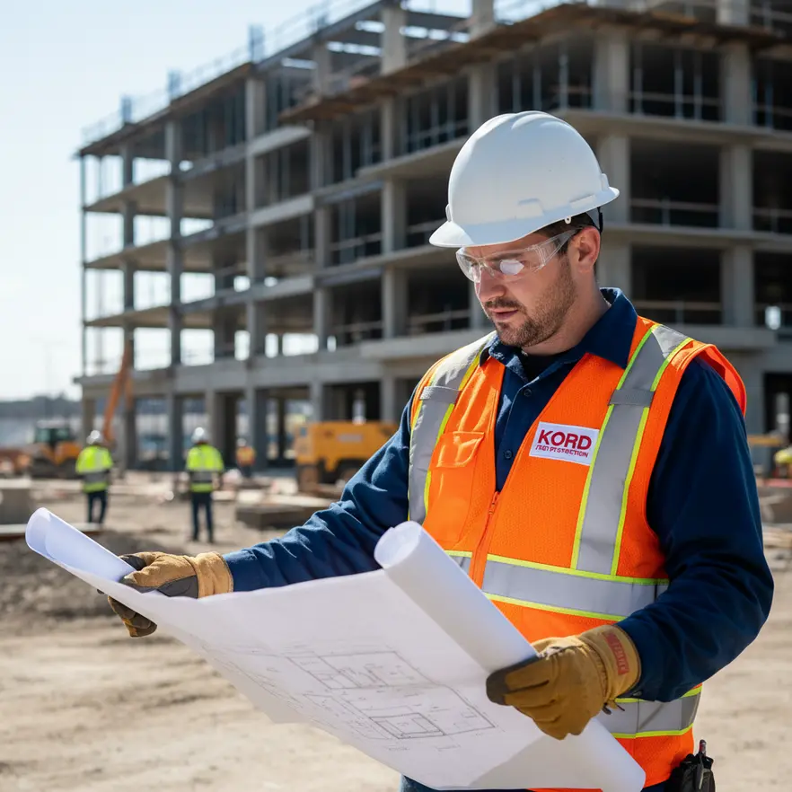 Technician performing Reg 4 basic fire alarm test