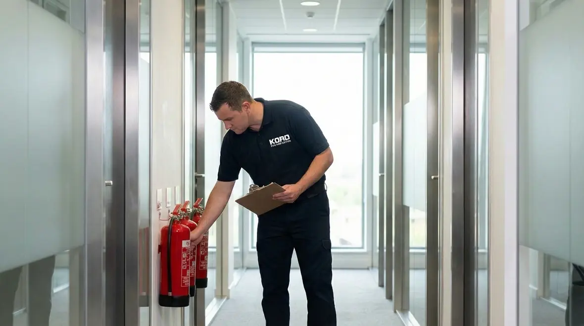 Business fire extinguisher replacement in California office