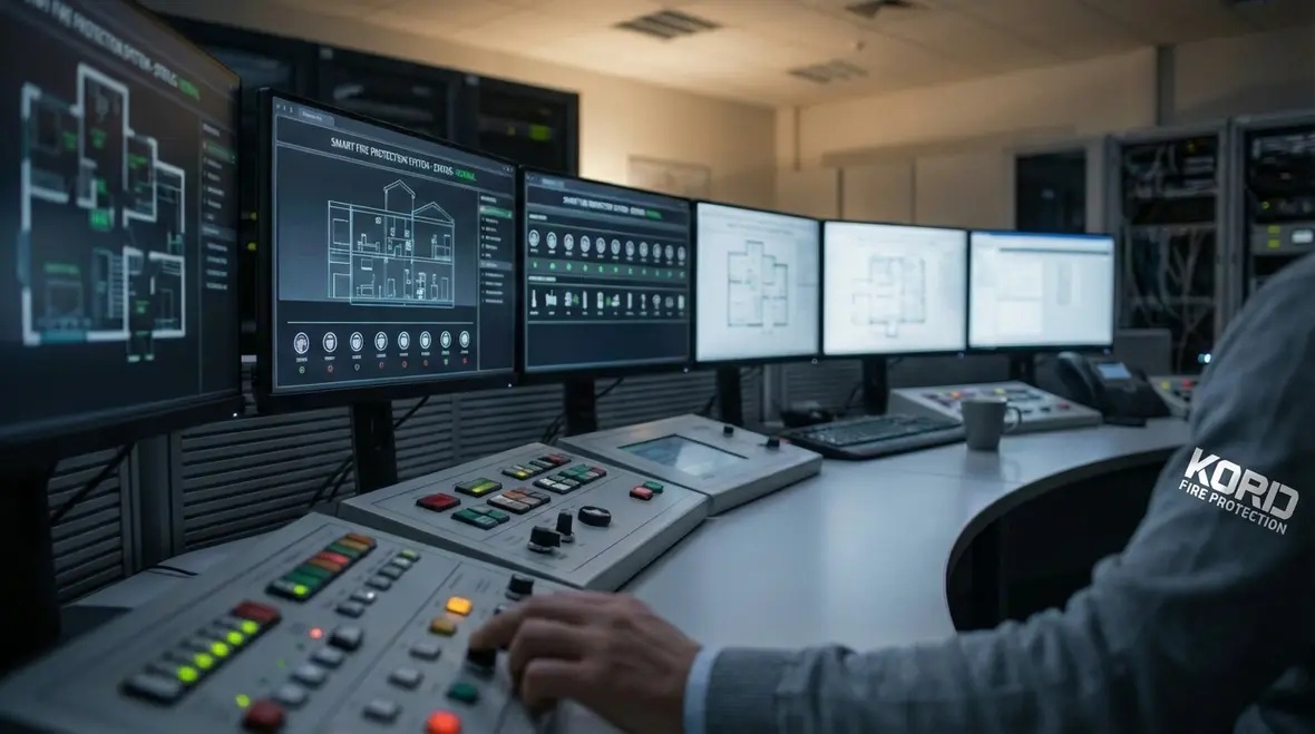 Team fire safety training session in a Los Angeles building