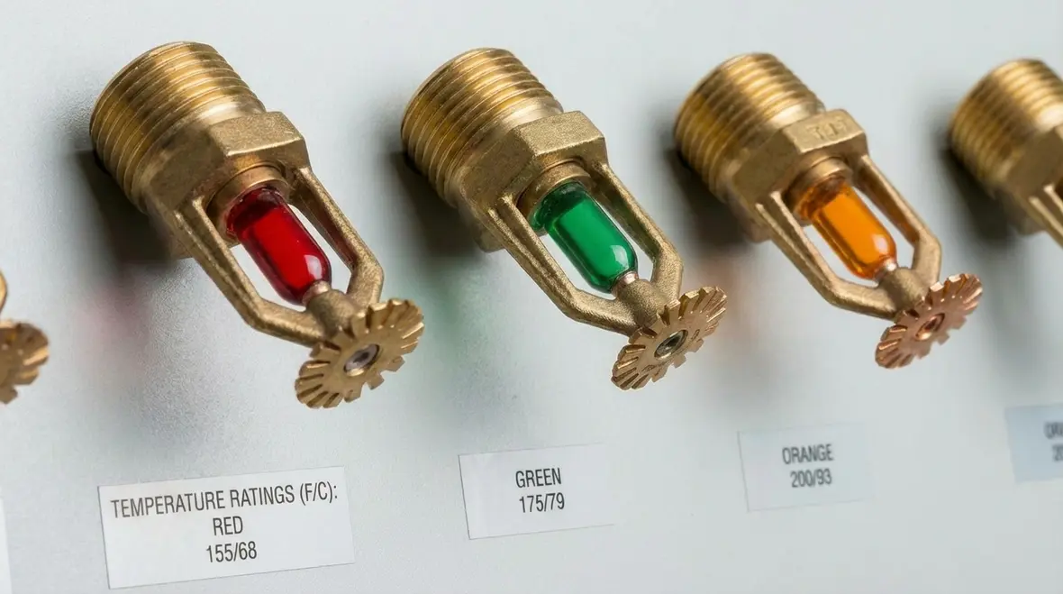 Diagram style image of fire sprinkler activation process