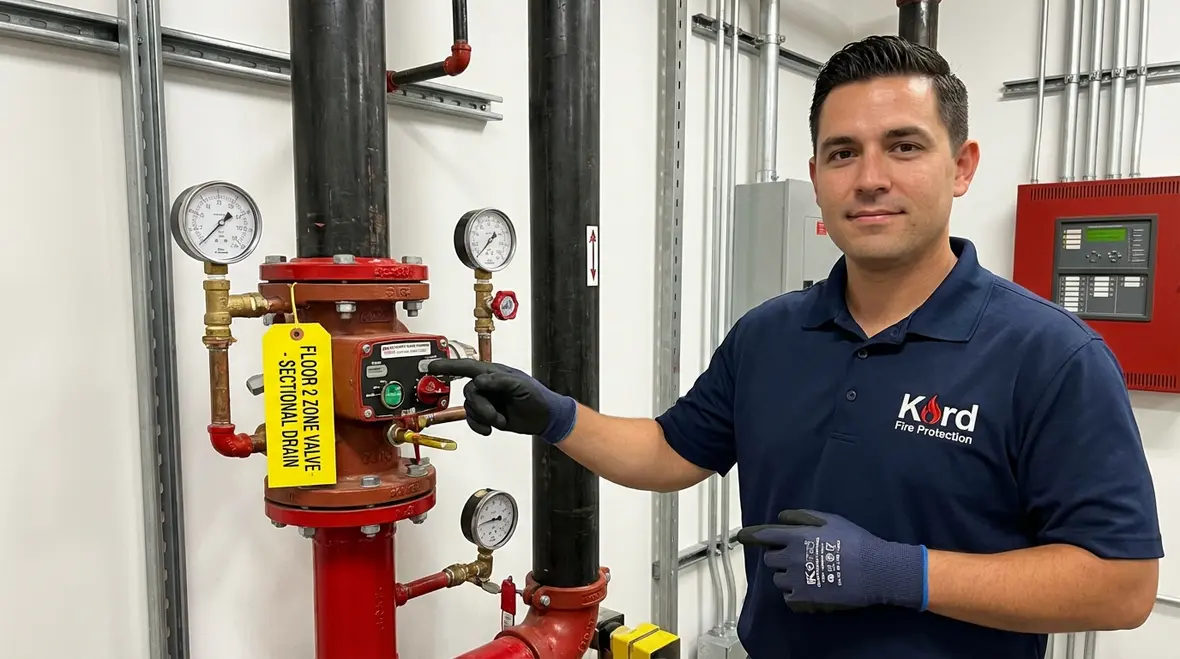 Fire Sprinkler Valve Identification in Orange County