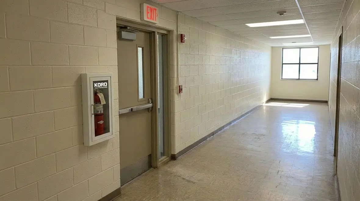 Kord Fire Protection technician inspecting extinguishers in Anaheim