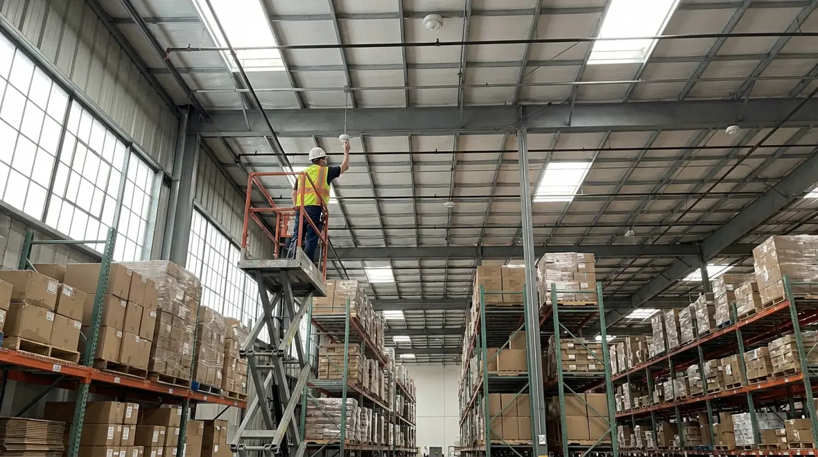 Heat Detector Spacing for Anaheim Warehouse Ceilings