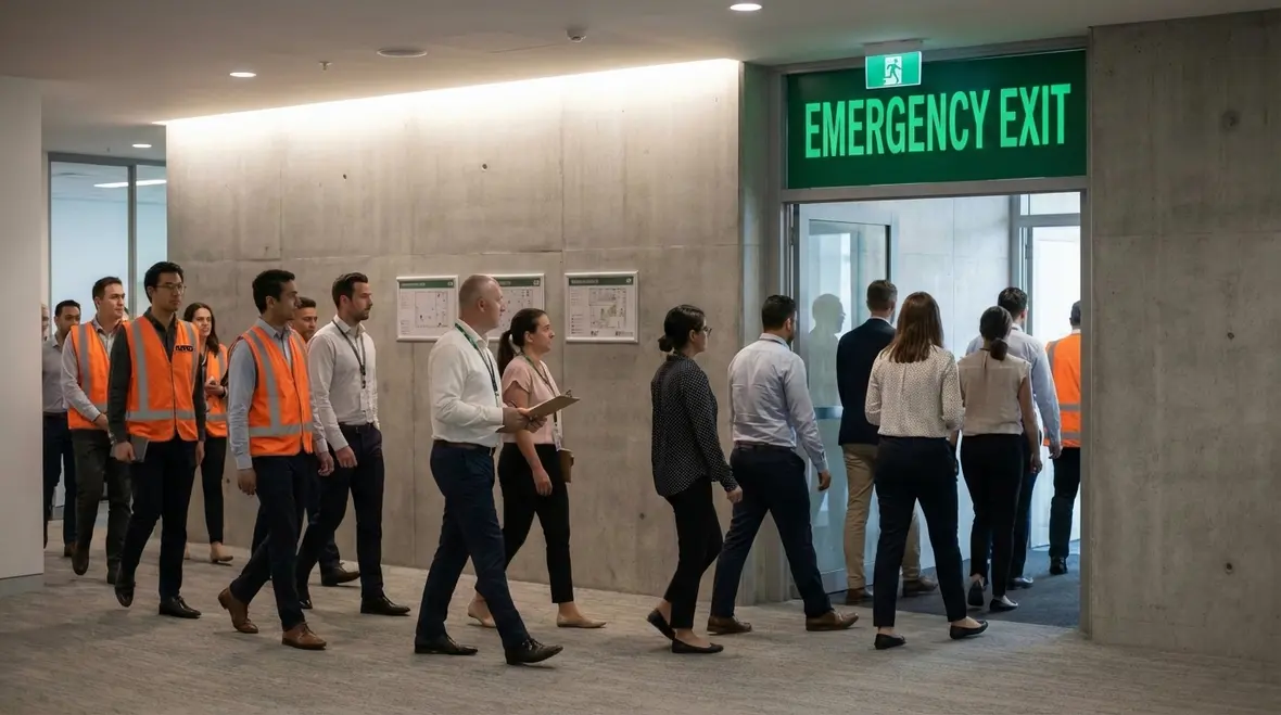 NFPA means of egress diagram concept