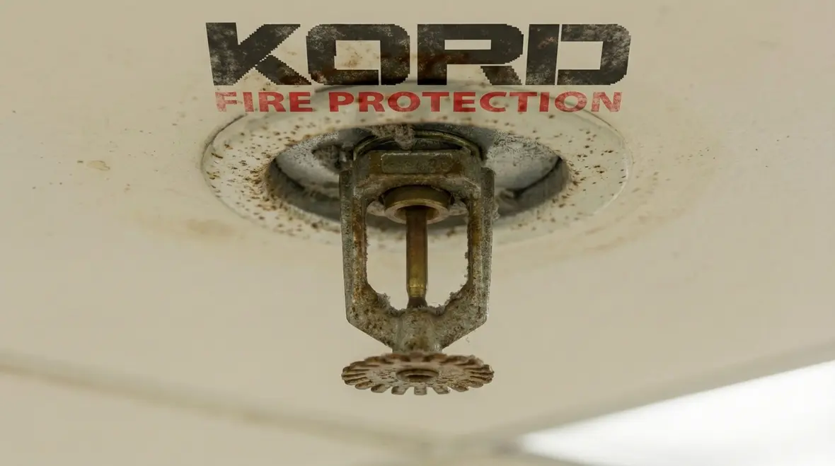 Fire alarm control panel and smoke detectors during inspection