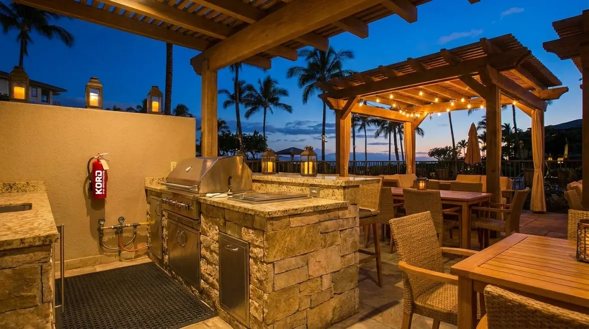 Mechanical room with hotel fire protection equipment