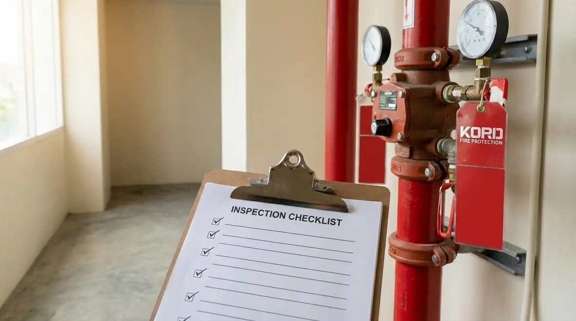 Fire sprinkler inspection checklist for Ventura County commercial buildings