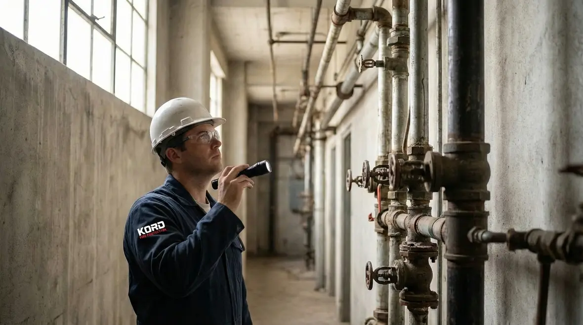 Commercial fire sprinkler system in Ventura County building