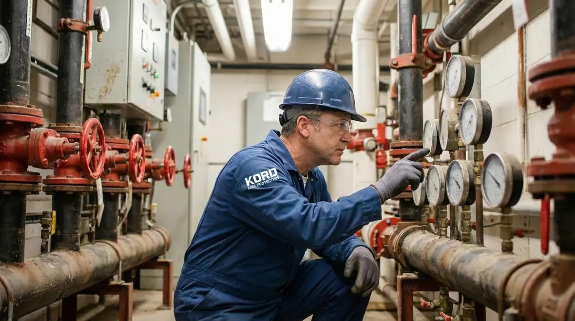 Ventura County commercial district with modern fire protection