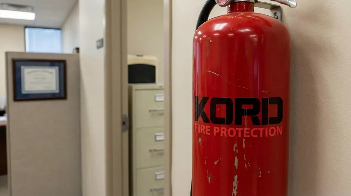 Close-up of a Class A fire extinguisher label