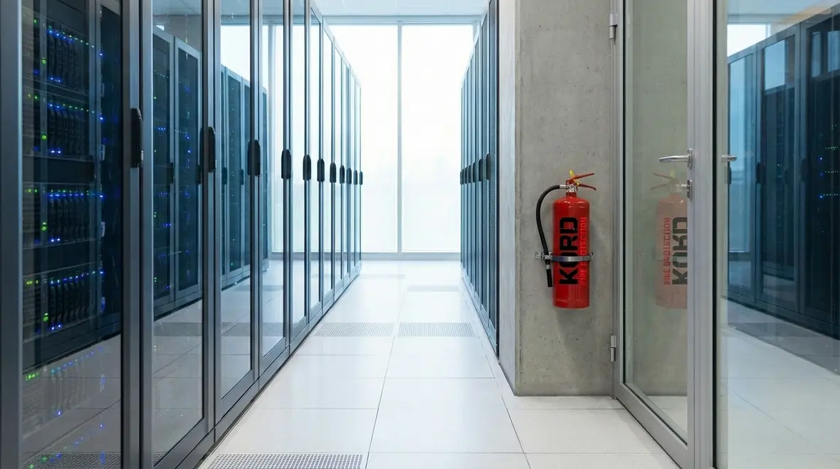 Control panel protected by clean agent fire protection