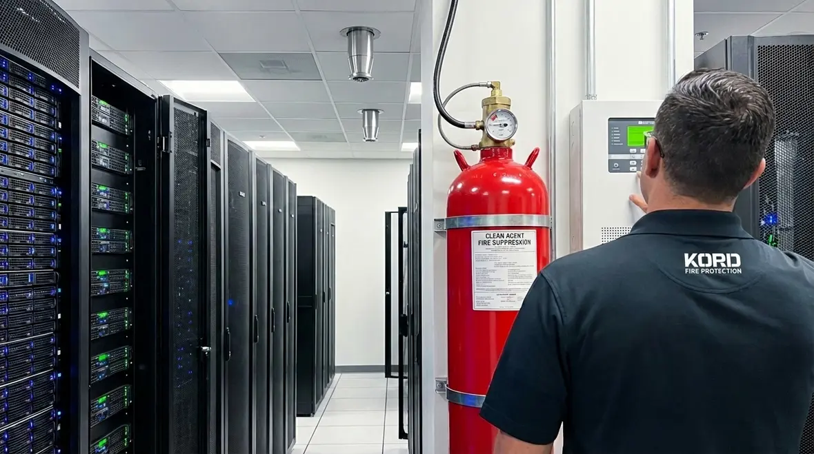 Clean agent fire suppression systems protecting Los Angeles data centers