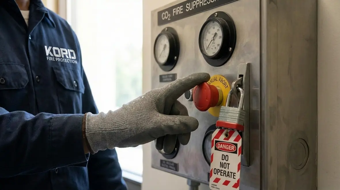 CO2 fire suppression alarm strobes and horns