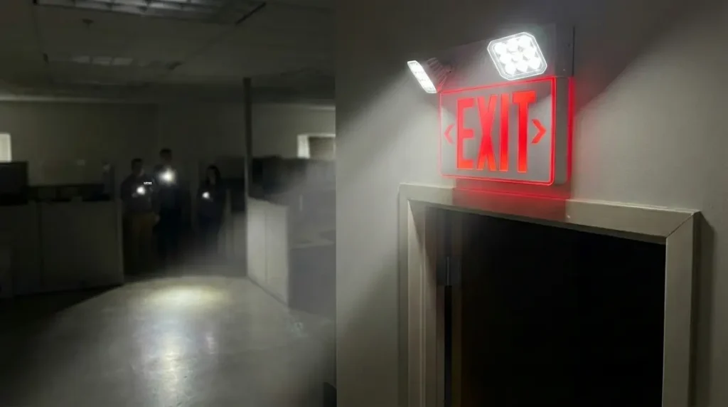 combo exit sign emergency light