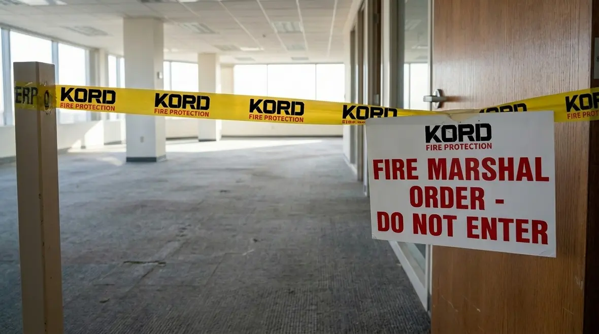 Los Angeles commercial fire alarm and sprinkler components inspected after failure