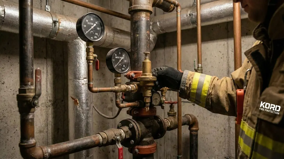 Fire protection layout view inside a Los Angeles cold storage warehouse