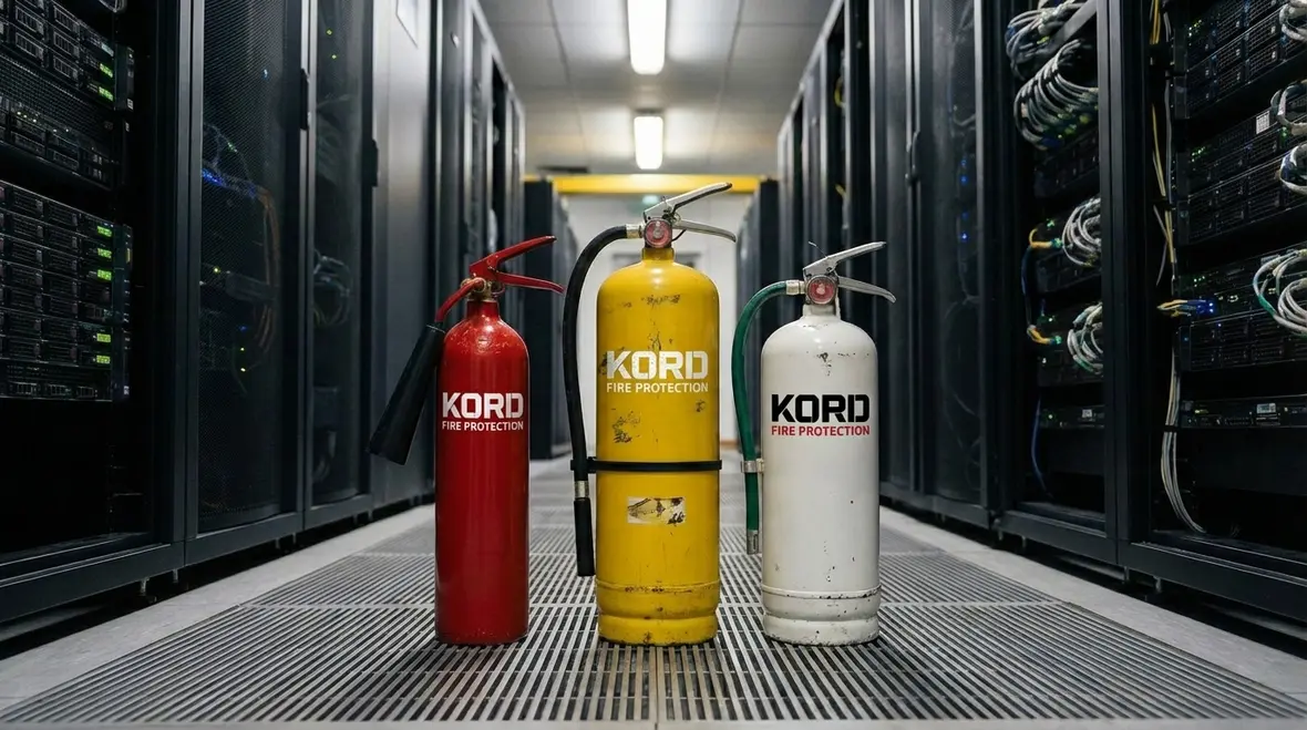 Clean agent and CO2 units for electrical fire protection