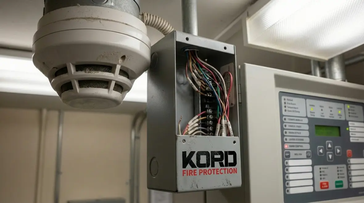 Central fire alarm monitoring center with screens