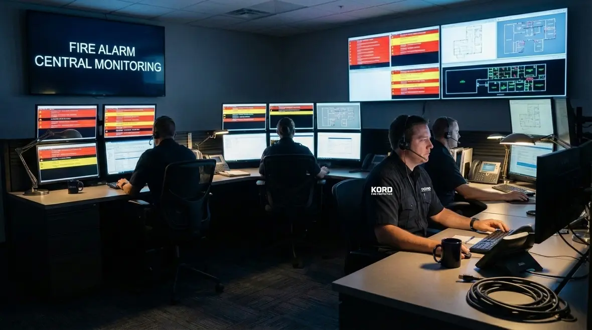 Fire alarm devices protecting Los Angeles commercial offices