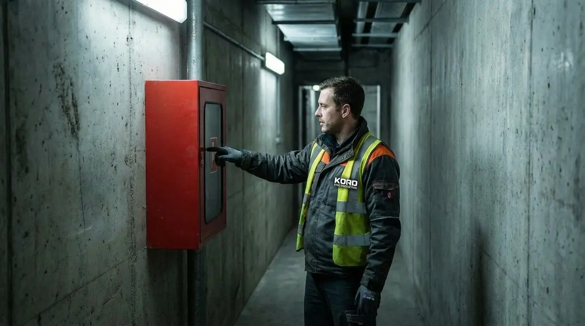 Measuring correct fire extinguisher cabinet mounting height