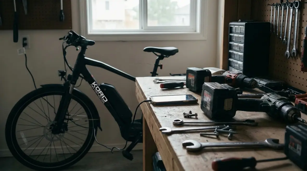 Technician inspecting a fire extinguisher for lithium ion battery fires