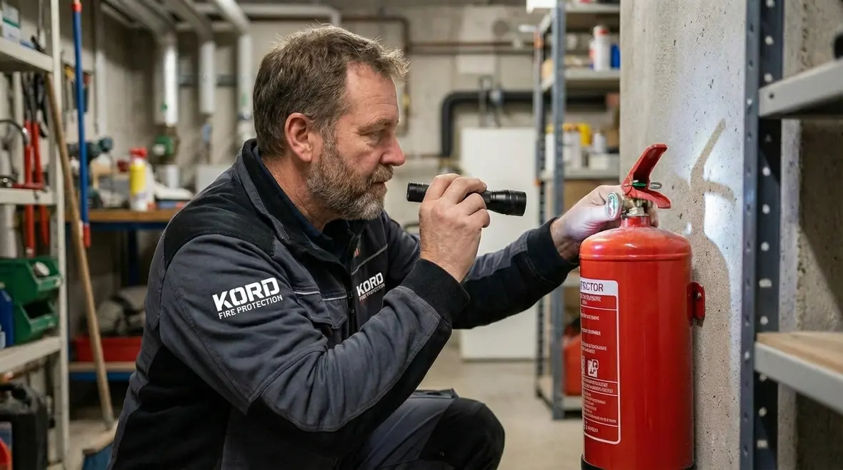 Special fire extinguisher for commercial kitchen area