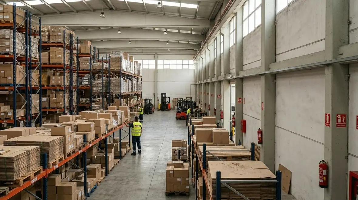 Los Angeles warehouse fire extinguisher layout example