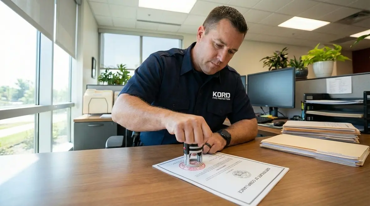 Checklist for proper fire extinguisher service