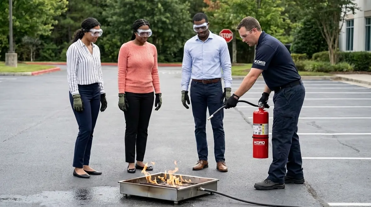 Fire extinguisher training PASS method
