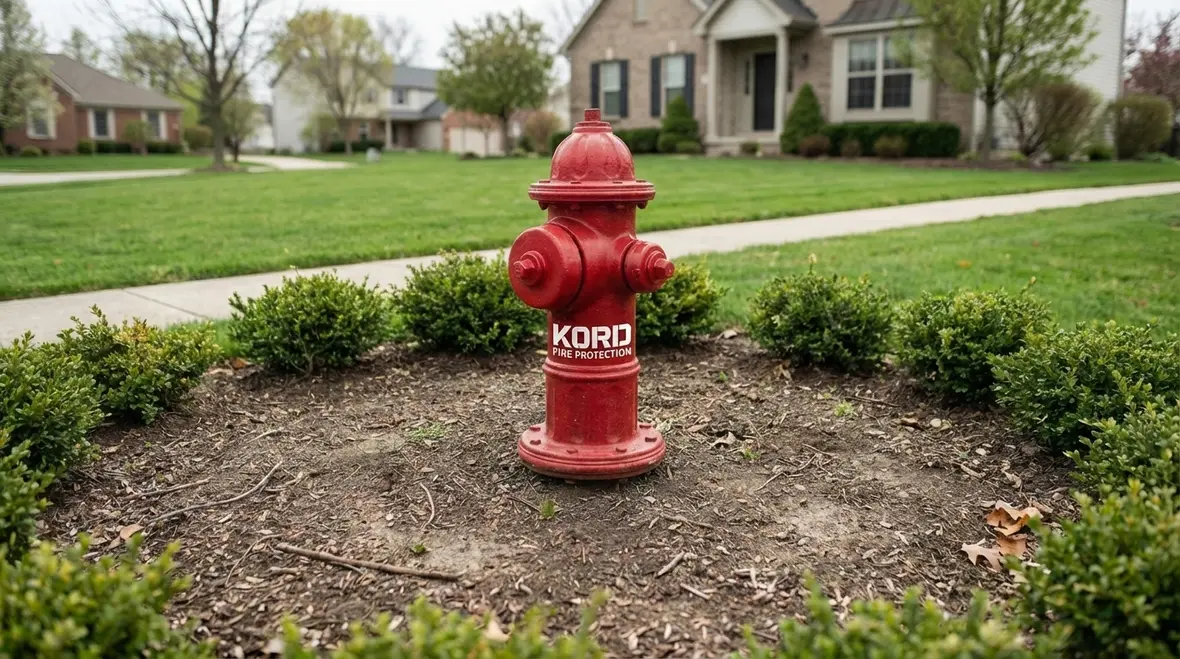 Fire apparatus access route to visible hydrant on private property