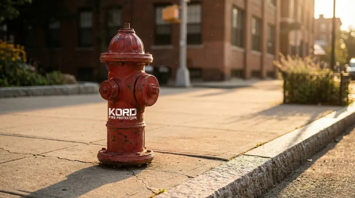 Technician performing a fire hydrant flow test to measure water pressure