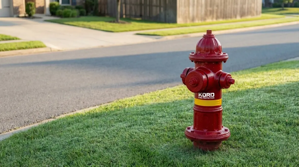 Fire hydrant with clear visibility and access around it