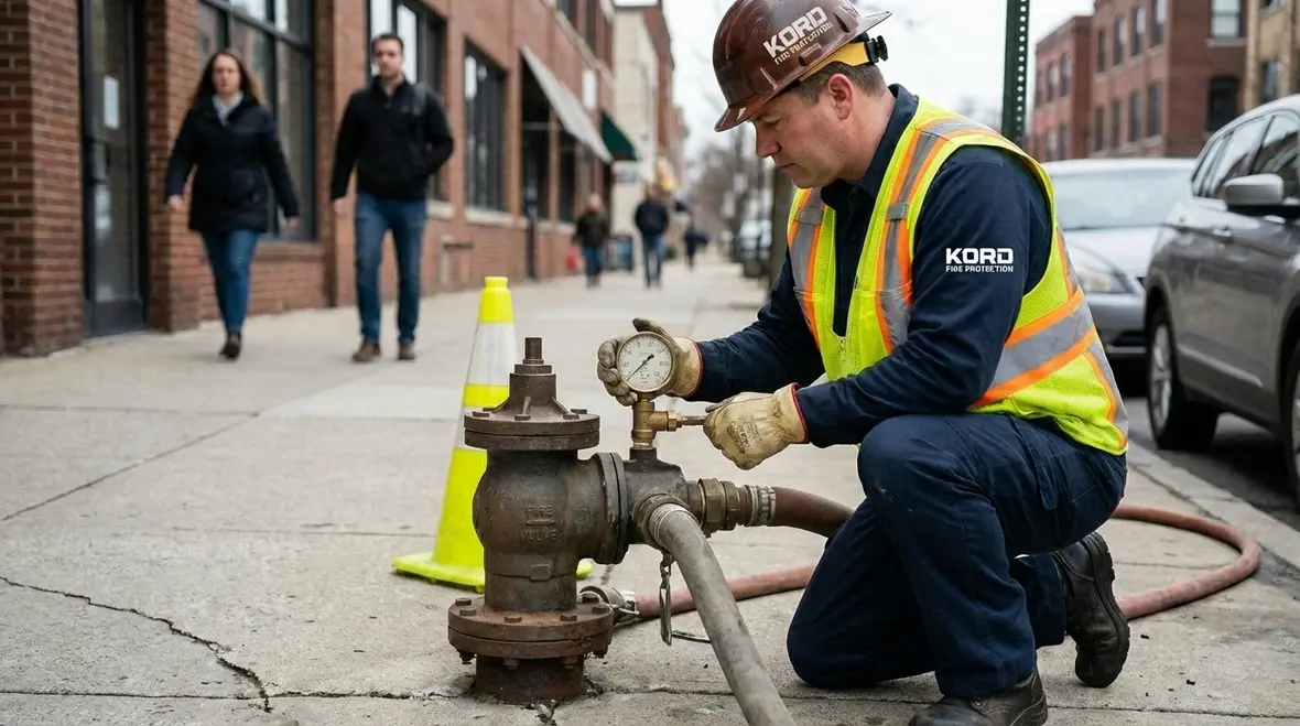 Water hammer effect inside municipal fire hydrant piping