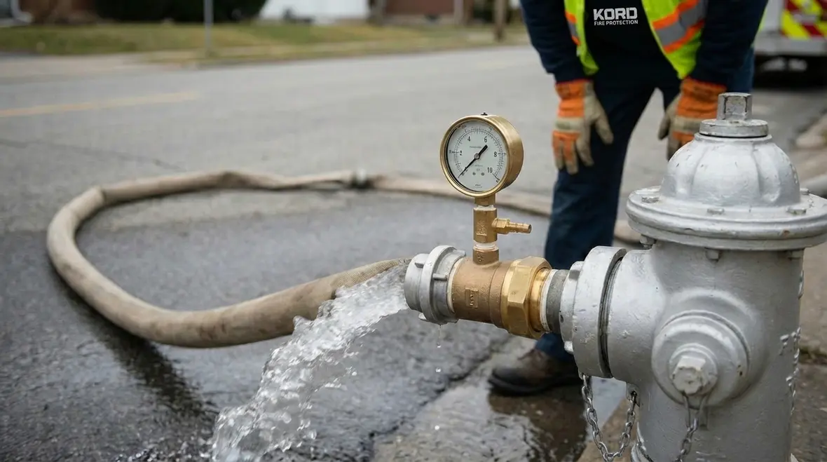 Fire hydrant pressure testing in the field