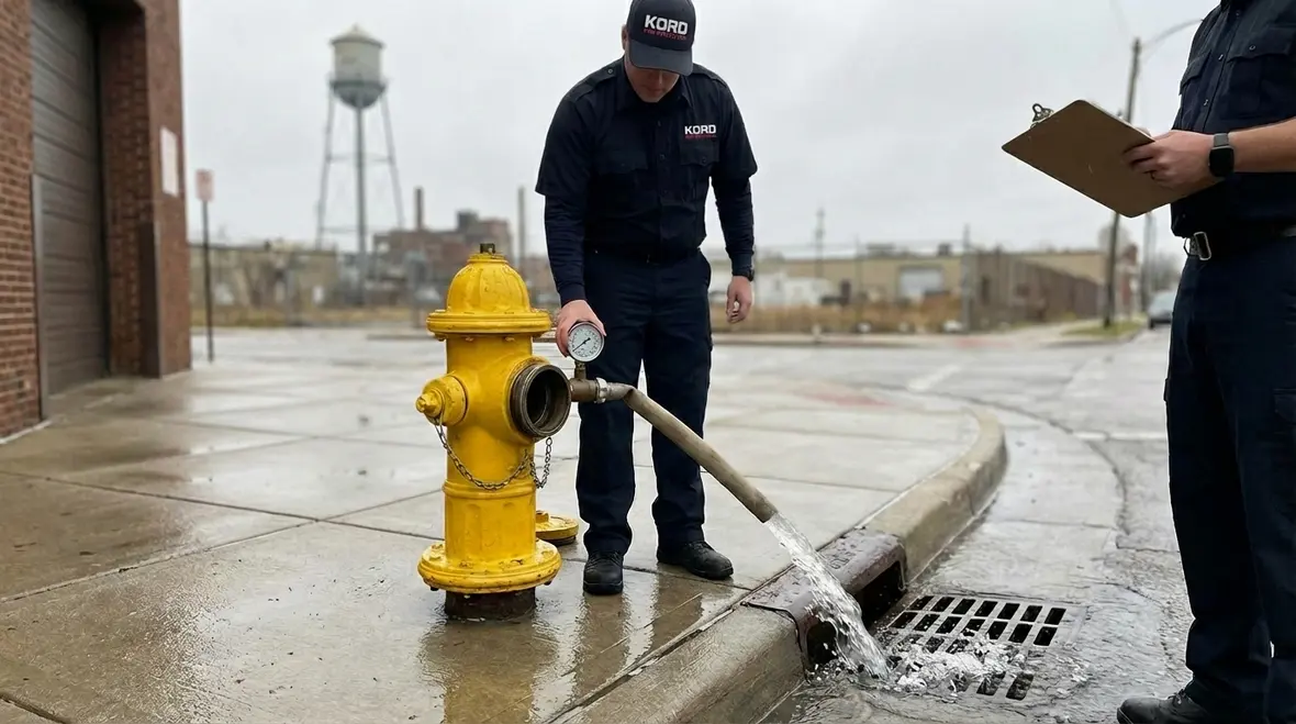 Fire hydrant water supply system pressure