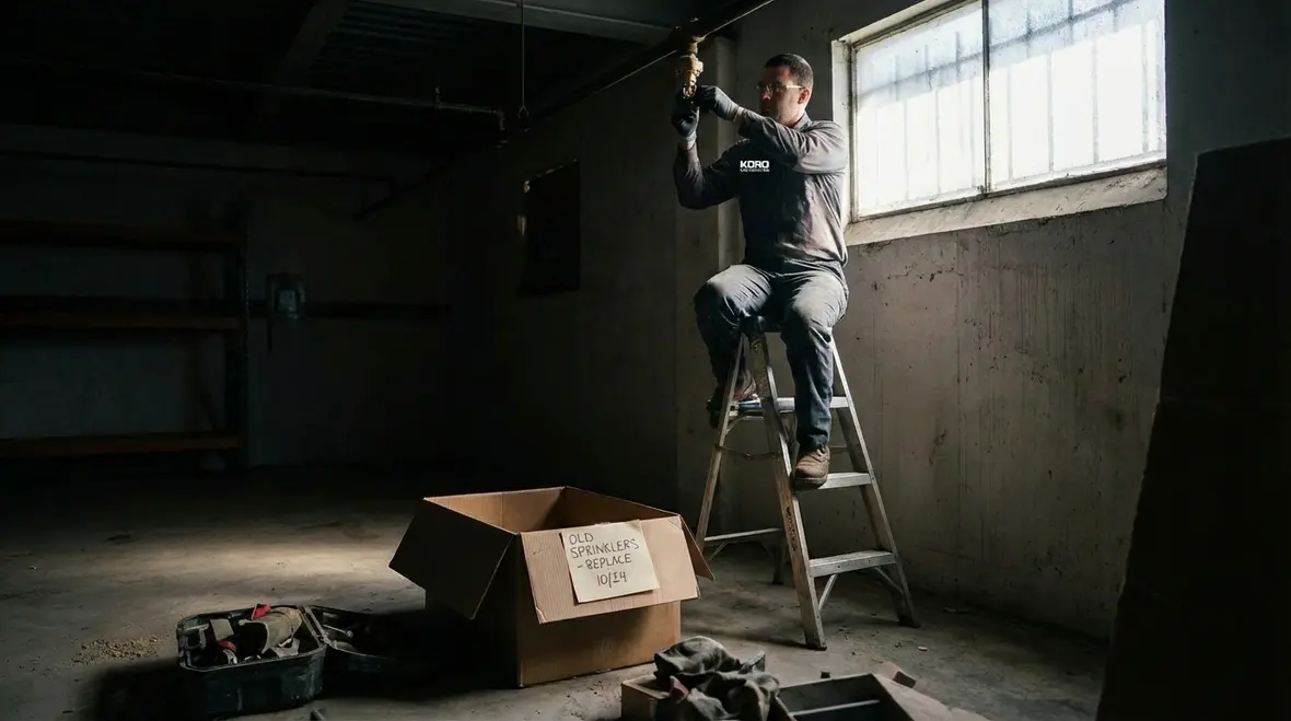 Los Angeles fire inspector checking building systems