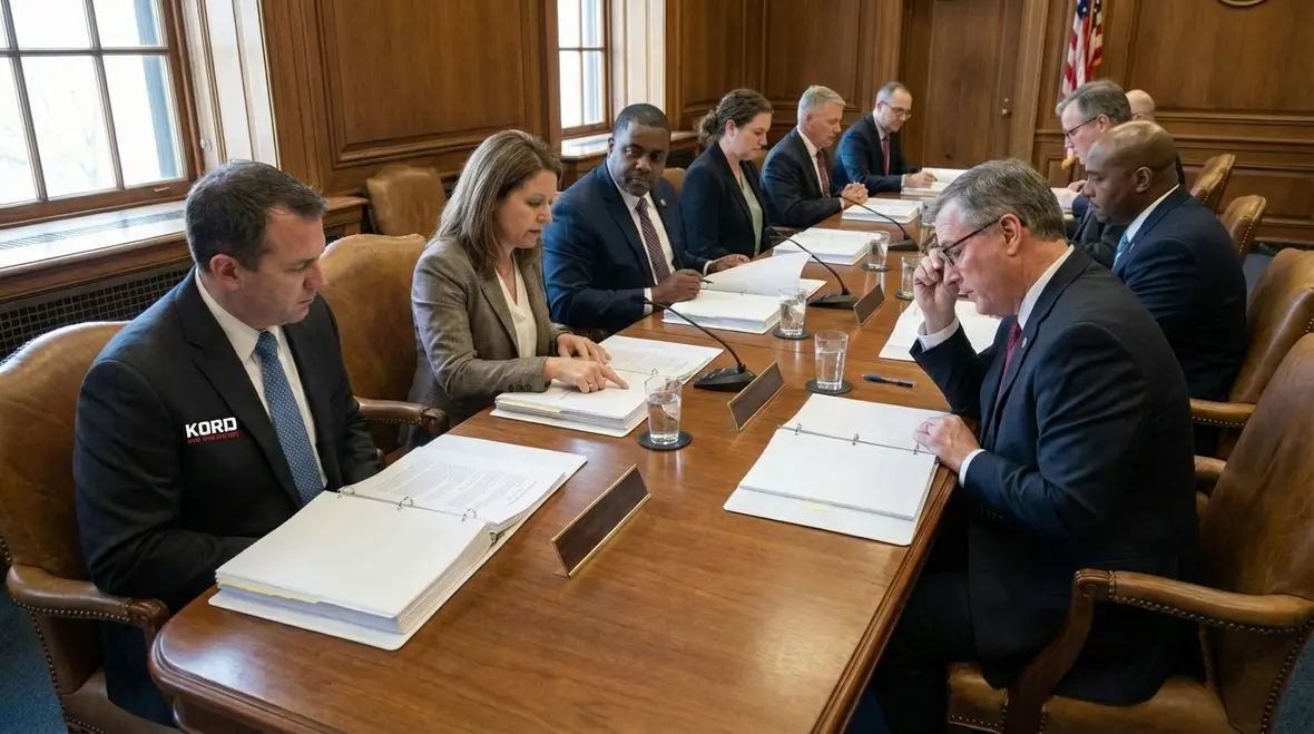 Technician reviewing NFPA code adoption documents