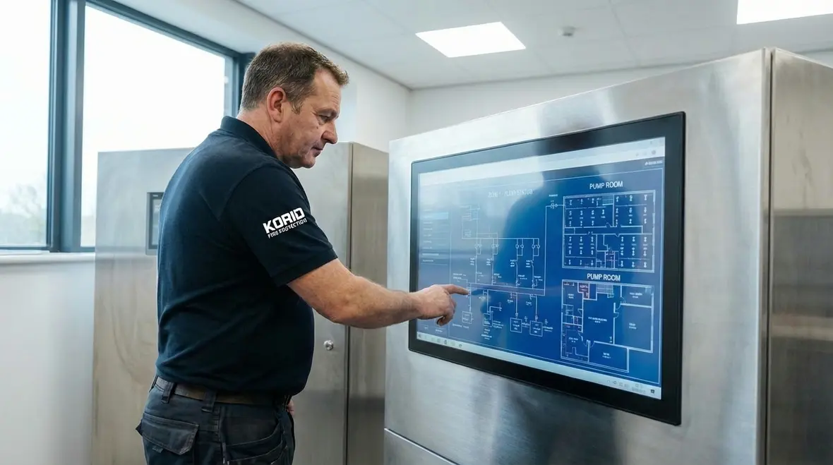 Diagram explaining retrofit vs upgrade fire protection systems