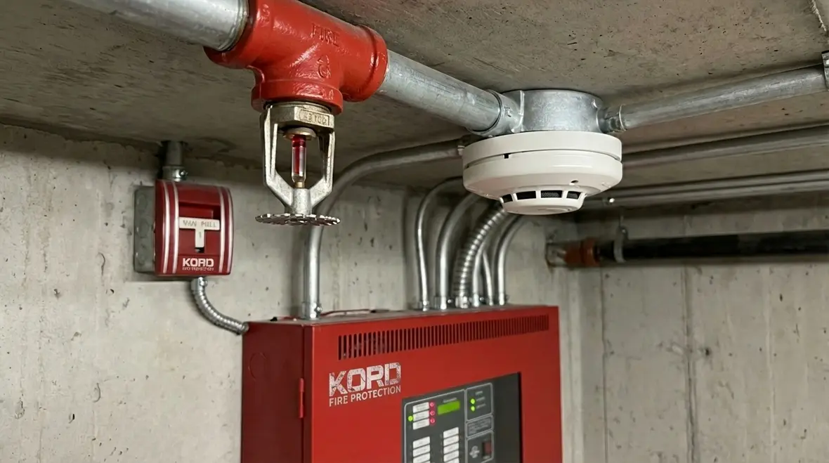 Fire protection systems components working together