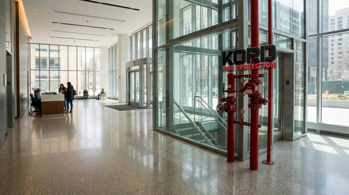 Integrated vertical fire protection system tying standpipes, sprinklers, and fire pumps together
